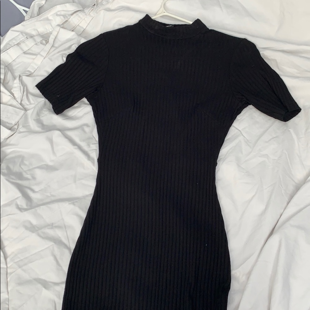 mock neck bodycon dress